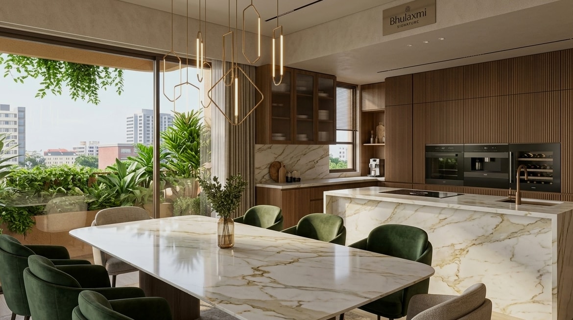 Intimate Dining with Pendant Illumination