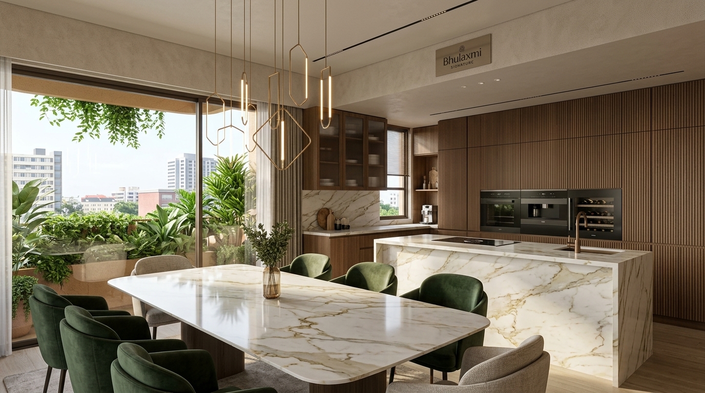 Modular Kitchen & Calacatta Island